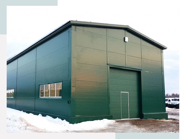 Двускатные ангары в Чите