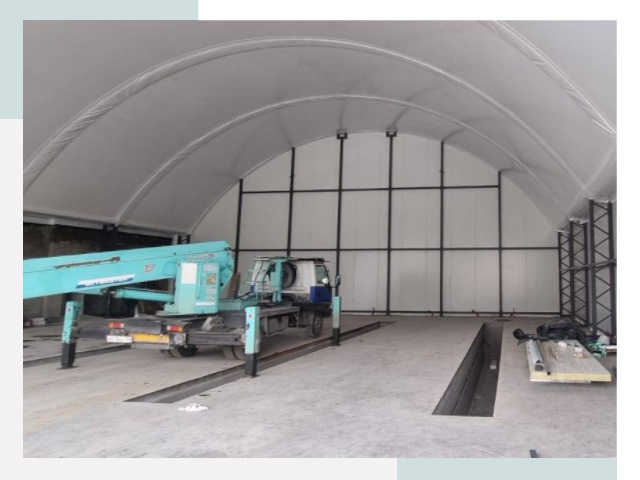 Внутреннее оснащение ангаров в Чите